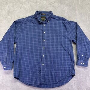 Alexander‎ Julian Colours Mens XXL Blue Ridge Buttondown Plaid Cotton Shirt